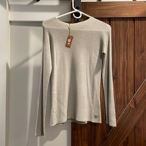 Loro Piano tan cashmere lightweight sweater. New with tags.